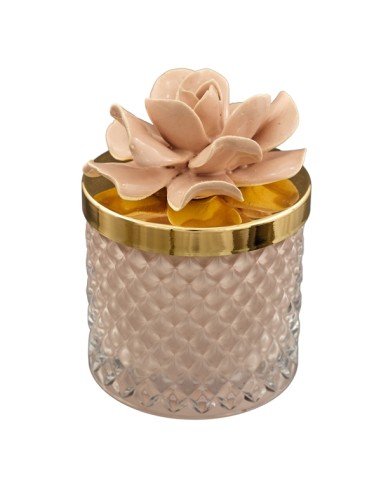 Kerze als Gastgeschenk: Diamond Capodimonte, puderrosa, mittel – Ø