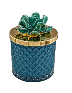 Kerze als Gastgeschenk: Diamond Capodimonte, grün, groß – Ø 10,5 H
