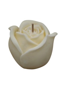 Bomboniera candela a rosa chiusa, grande – 130 g