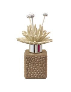 Diffuser favour: with decorative coral, Bolle, ivory, glitter, 100