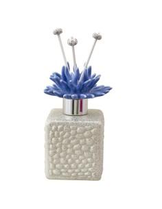 Diffuser favour: with decorative coral, Bolle, blue, glitter, 200 ml