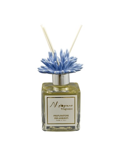 Diffuser favour: with decorative coral, blue, 200 ml – H 9,5 × 6 ×
