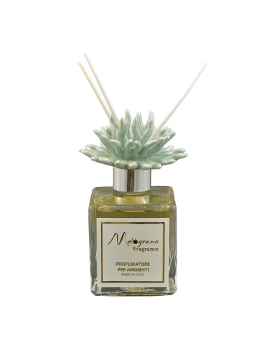Diffuser favour: with decorative coral, green, 200 ml – H 9,5 × 6 ×