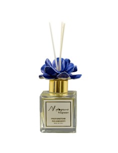 Diffuseur souvenir : avec rose style Capodimonte, bleu, 100 ml – H