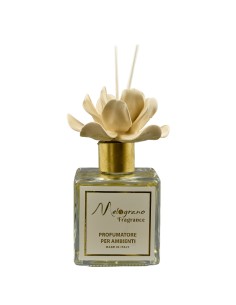 Diffuser favour: with Capodimonte-style rose, hazelnut, 500 ml – H