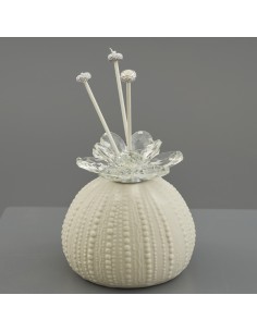 Diffuseur souvenir : rond avec bouchon fleur, satiné, grand format