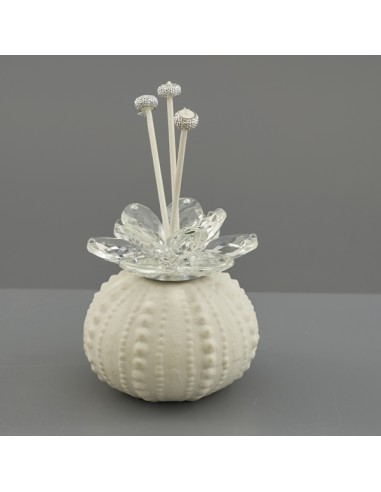 Diffuseur souvenir : rond avec bouchon fleur, satiné, petit format