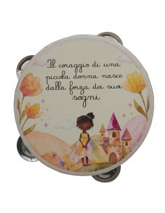 Dekoratives Tamburin als Gastgeschenk: Prinzessin Maya – Ø 15 cm