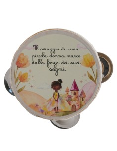 Decorative tambourine favour: princess Maya – Ø 10 cm