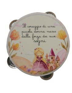 Bomboniera tamburello decorativo principessa Bea – Ø 15 cm