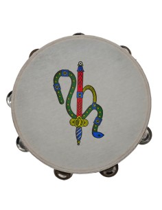 Bomboniera tamburello decorativo asso di spade – Ø 25 cm