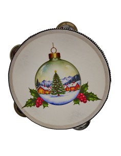 Tambourin décoratif souvenir : décors de Noël, modèles assortis – Ø