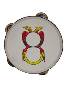 Decorative tambourine favour: ace of coins – Ø 15 cm