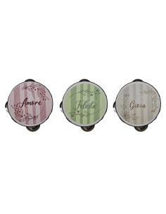 Decorative tambourine favour: Amore, Gioia e Felicità, assorted