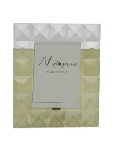 Crystal photo frame favour, Prisma, green, 6 × 9 cm