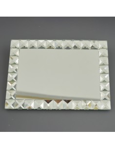 Bomboniera vassoio decorativo in cristallo, Quadrati PC 1F, con