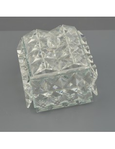 Crystal trinket box favour, medium, tall shape – 12 × 12 × 9,5 cm
