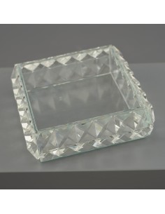 Vide-poche en cristal souvenir – 16 × 16 × 5 cm