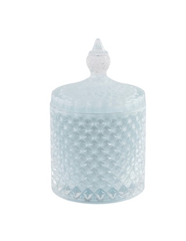 Glass box favour, light blue, tall, small – Ø 7 H 11 cm