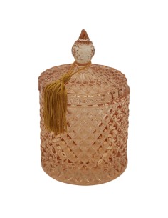 Glass box favour, Prisma, salmon pink, tall, medium – Ø 8,5 H 14 cm