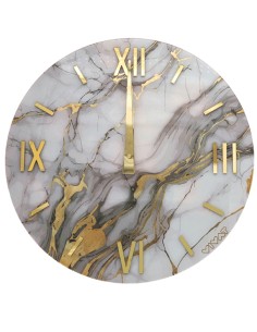 Runde Wanduhr White Marble – Ø 60 cm
