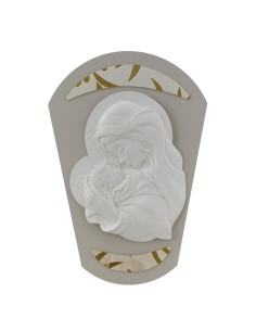 Capezzale pannello maternità, sagomato, decoro in plex – 30 × 44 ×