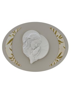 Capezzale pannello Cristo, ovale, modello Cerchio, decoro in plex