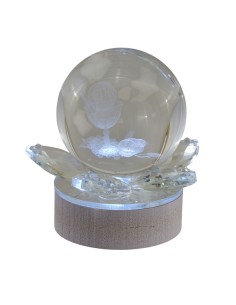 Sphère en verre LED avec calice de communion – 8 × 8 cm | Doris