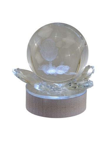 Sphère en verre LED avec calice de communion – 8 × 8 cm | Doris