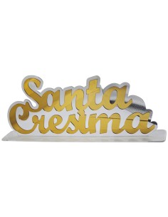 Dekorativer Doubleplex-Plex-Schriftzug «Santa Cresima», goldfarbene