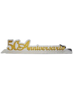 Scritta decorativa in plex Doubleplex «50 Anniversario», finitura