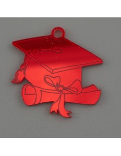 Applicazione in plex, tocco laurea, rossa