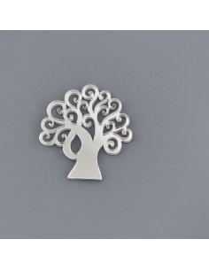 Deko-Applikation aus Plex, Lebensbaum, silberfarbene Ausführung – 4