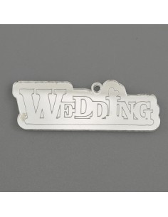 Application décorative en plex, inscription «Wedding», finition