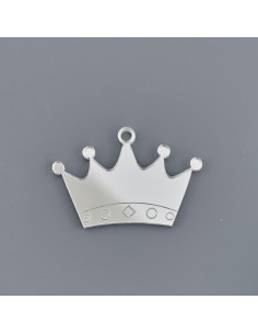 Plex decorative piece, king crown, silver-tone finish – 3,5 × 5 cm