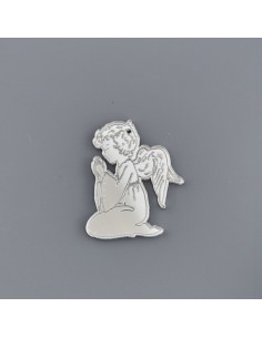 Plex decorative piece, praying boy, silver-tone finish – 4 cm