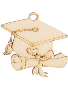 Wooden decorative piece, graduation cap – 4,5 cm