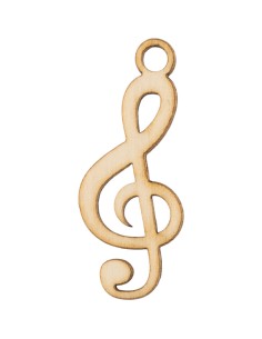 Wooden decorative piece, musical note – 4,5 cm