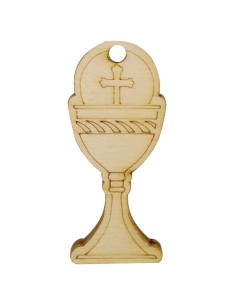 Applicazione in legno, calice – 5 cm
