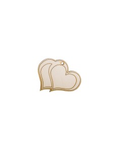 Applicazione in legno, cuore – 5 cm