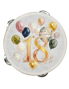 Bomboniera tamburello decorativo, 18 anni – Ø 15 cm