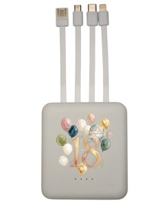 Favour: power bank, 18th birthday, model 5000 – 8 × 9 × 2,5 cm