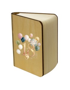 Cadeau d’invité : lampe livre LED, 18 ans, grand format – 12 × 9 ×