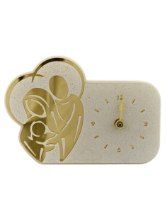 Favour: clock, Holy Family, plex, gold-tone details – 18,5 × 12,5 ×