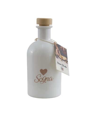Gastgeschenk Nonno Claudio Öl, Flasche weiß Motiv „Sogna“ – 200 ml