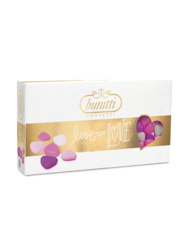 Buratti Mini-cœurs Dégradés Rose — 1 kg