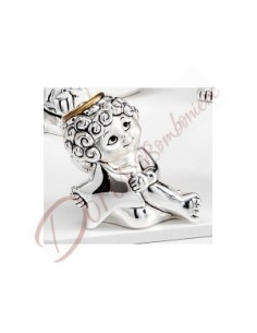 Ange putto en argent avec étoile h 6,5 cm avec boîte