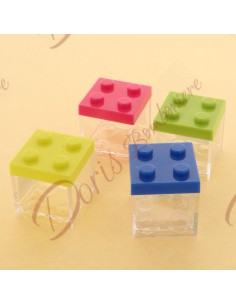 Cube plexiglas Lego 5x5x5 - 4 couleurs assorties