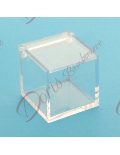 Cube en plexiglas transparent 6x6x6 cm