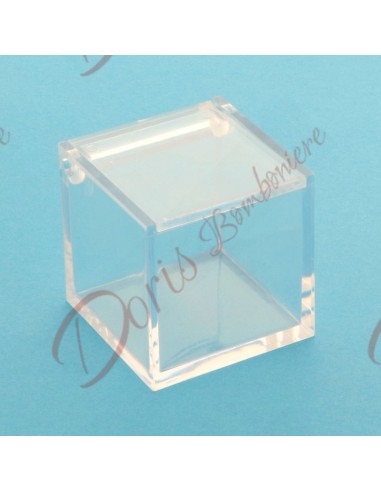 Transparent plexiglass cube 6x6x6 cm